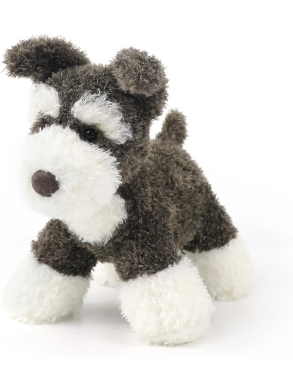 Adorable 10-Inch Soft Plush Schnauzer Dog Stuffed Animal Toy - Cuddly Gift